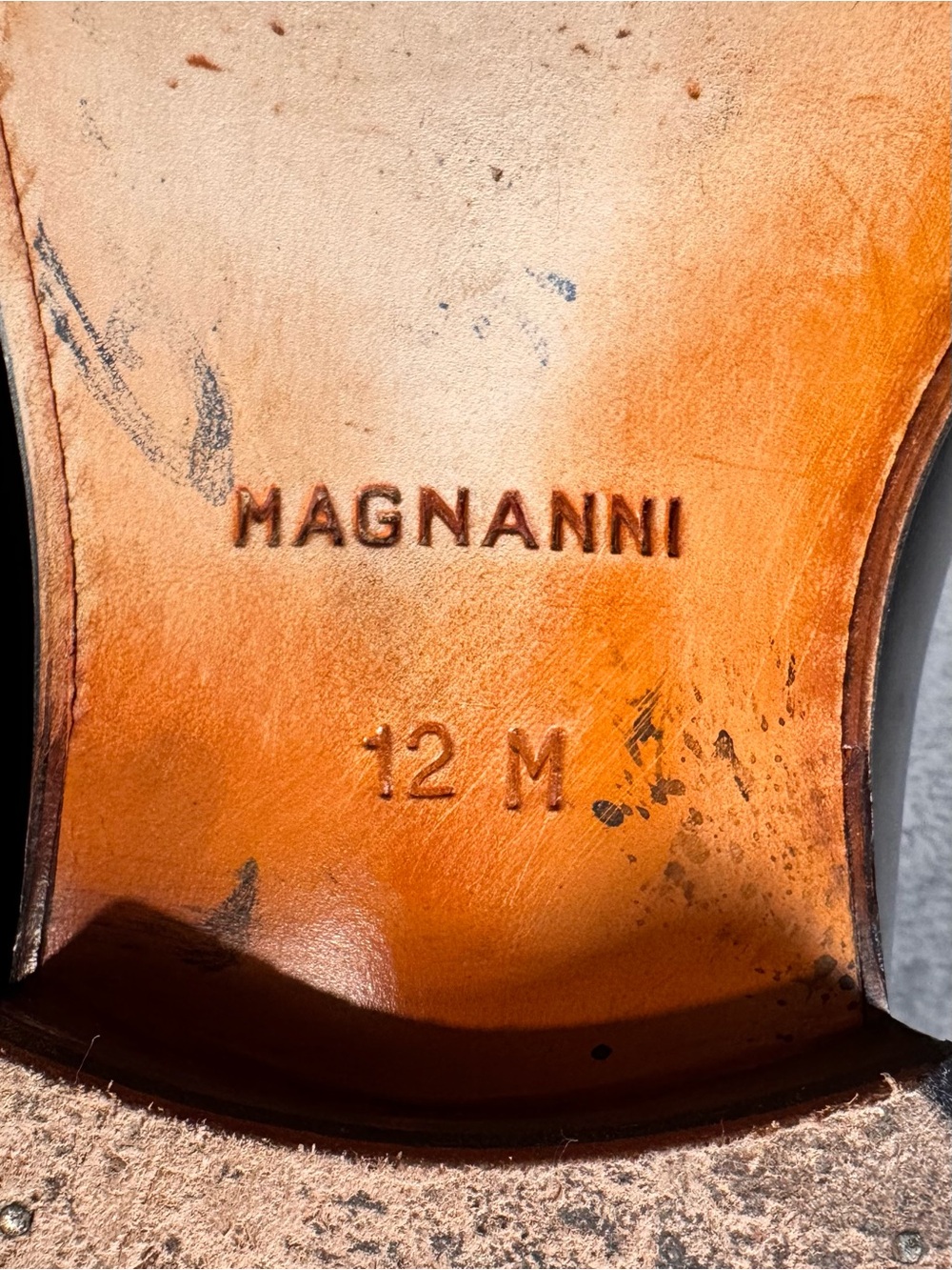 Magnanni Whole Cut Black Leather Dress Shoes - Picture 13 of 13